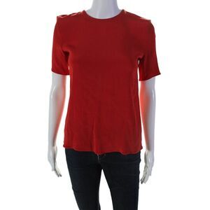 Modello Giulietta Womens Short Sleeves Crew Neck Blouse Red Size EUR 36